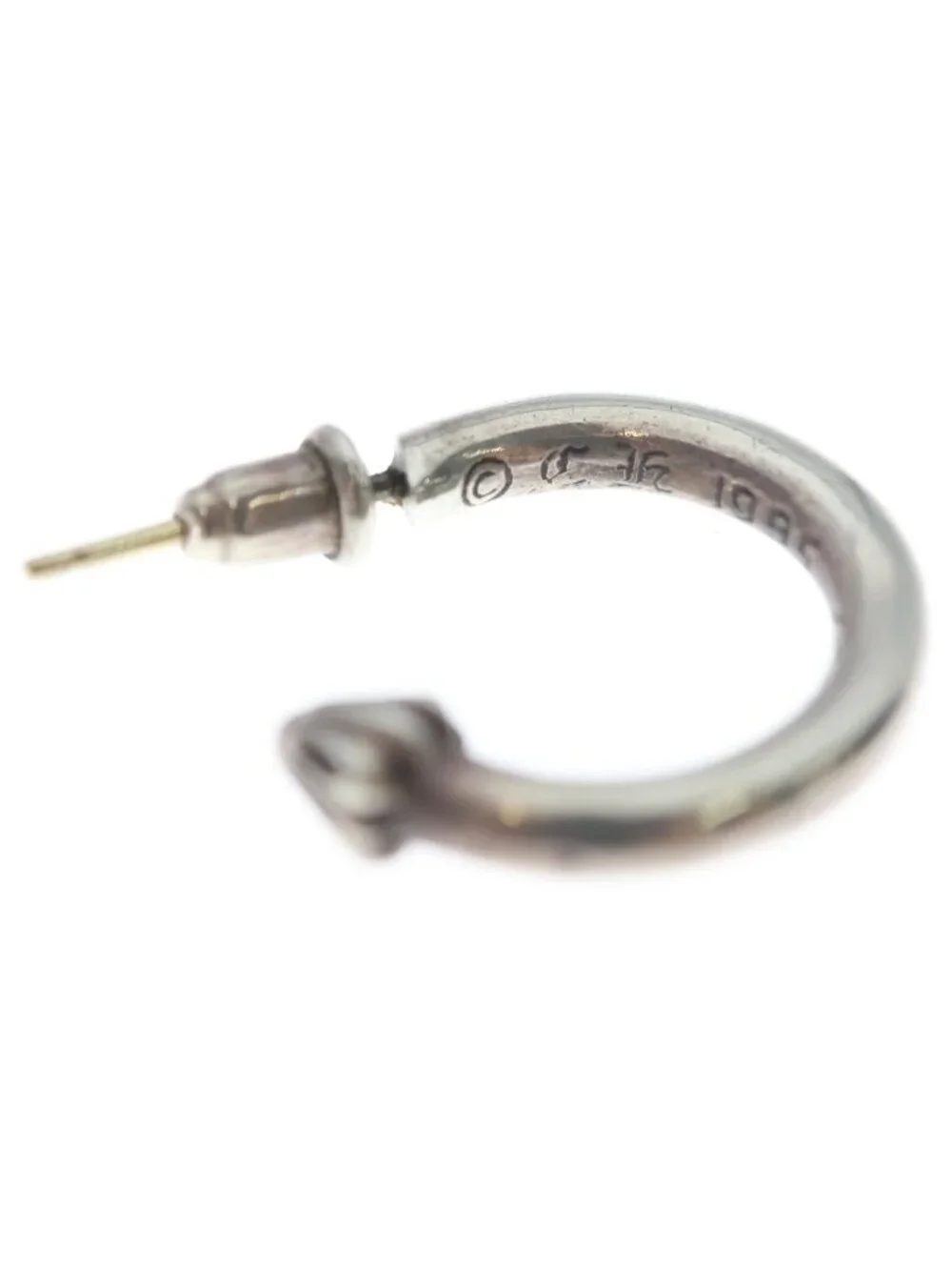 Chrome Hearts Hoop Plain Earrings Silver